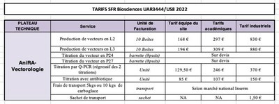 Tarifs2022